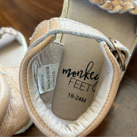 Monkey Feet Toddler Braided Leather Sandals. Size 18-24 months. - Picture 4 of 8